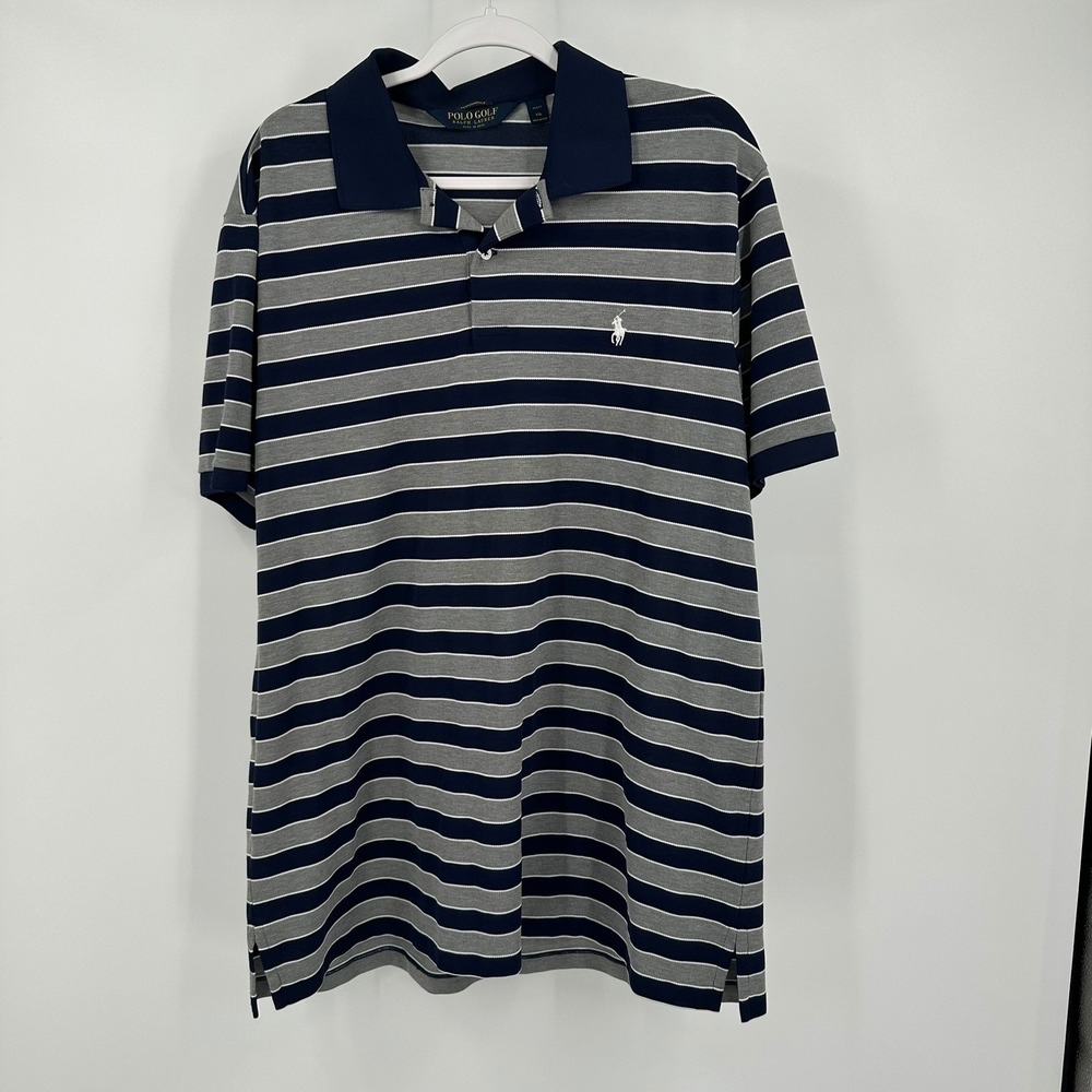 Polo Golf Ralph Lauren Mens Preppy Pro Fit Performance Striped Polo Shirt Sz XXL